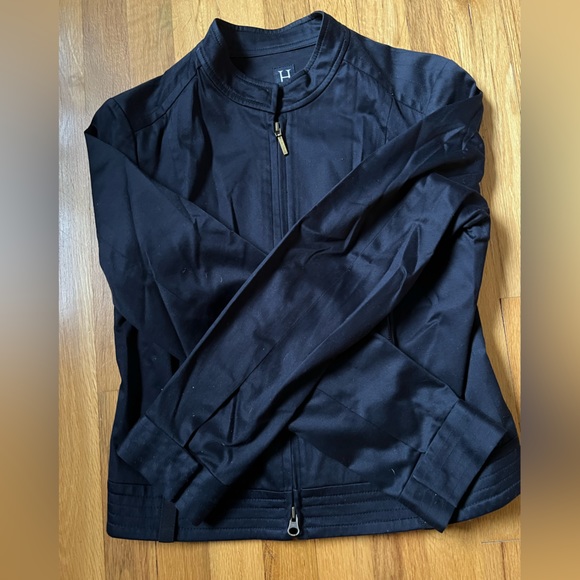 Navy bomber jacket; great option to a denim jacket - Picture 5 of 6